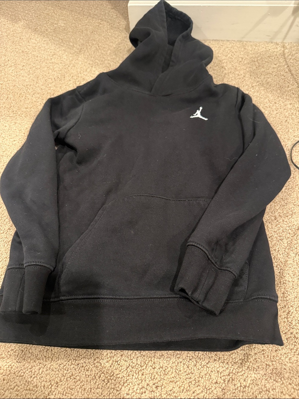 Jordan Black Crewneck Sweatshirt with White Jumpman Logo